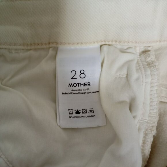 MOTHER The Hustler Ankle Fray Womens Beige Jeans Size 28 - Picture 3 of 13